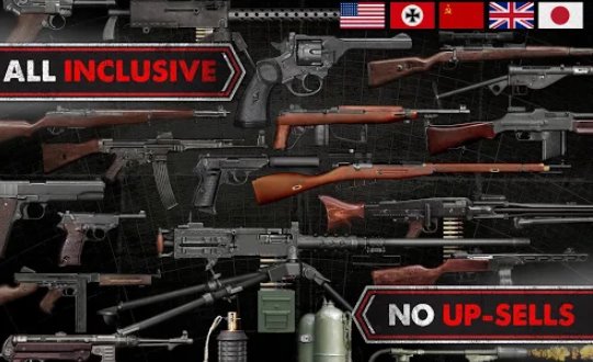 Gameplay screenshot from weaphones ww2 firearms sim for Android