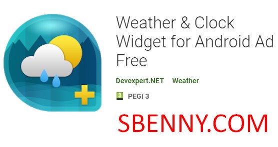 widget de clima e relógio para anúncios Android grátis