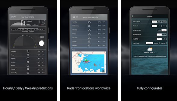 Gameplay screenshot from weatherradar pro for Android