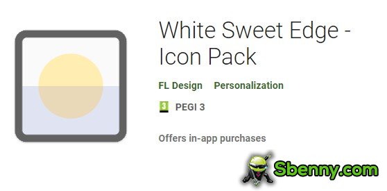 paket ikon pinggiran manis putih
