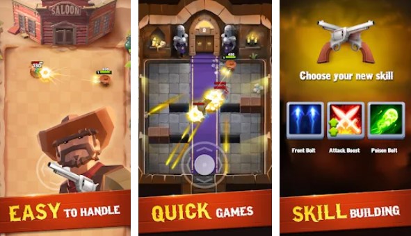 Gameplay screenshot from wild west hero cowboy rpg for Android