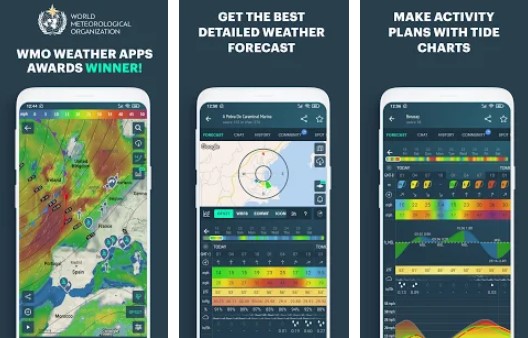 Gameplay screenshot from windy app precise local wind and weather forecast for Android