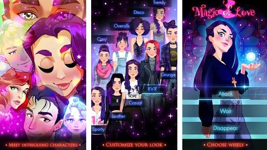 Gameplay screenshot from witch love story games magic of love for Android