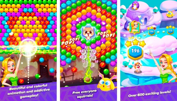 Gameplay screenshot from witch pop 2 bubble shooter puzzle games for Android