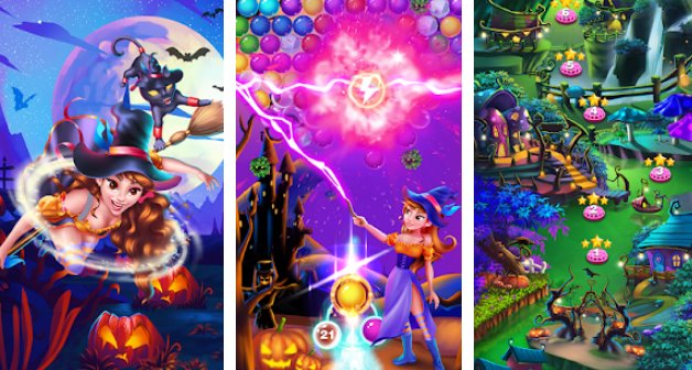 Gameplay screenshot from wizard bubble shooter for Android