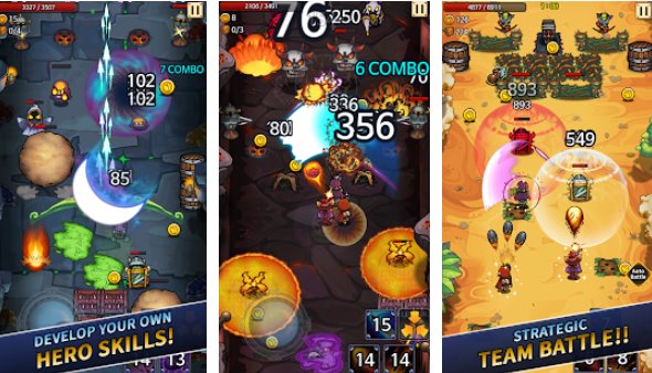 Gameplay screenshot from wonder knights retro shooter rpg for Android