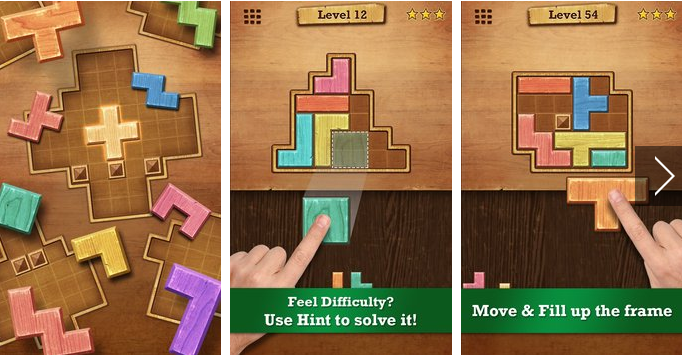 Gameplay screenshot from wood block puzzle for Android