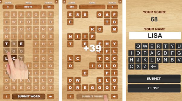 Gameplay screenshot from word cage pro for Android