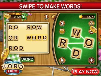 Gameplay screenshot from word collect free word games for Android