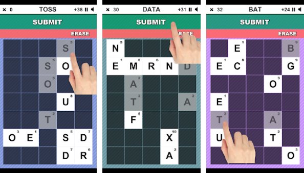 Gameplay screenshot from word flood pro for Android