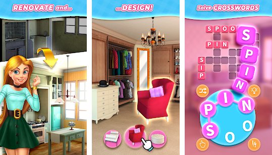 Gameplay screenshot from word mansion for Android