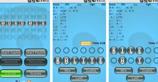 Gameplay screenshot from word mix for Android