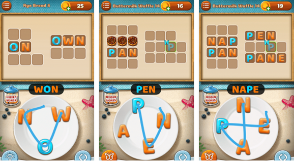 Gameplay screenshot from word puzzle cookies jumble for Android