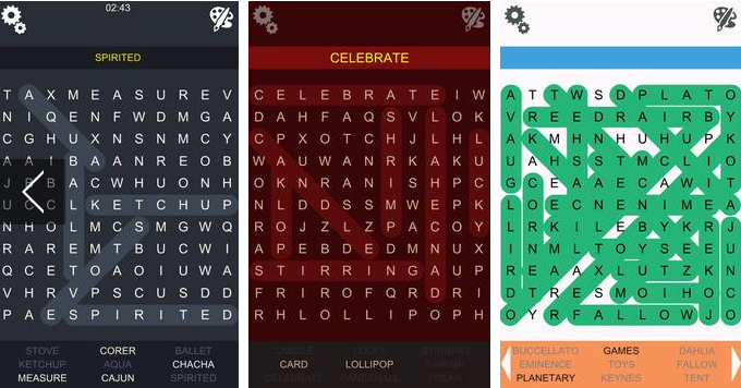 Gameplay screenshot from word search epic for Android