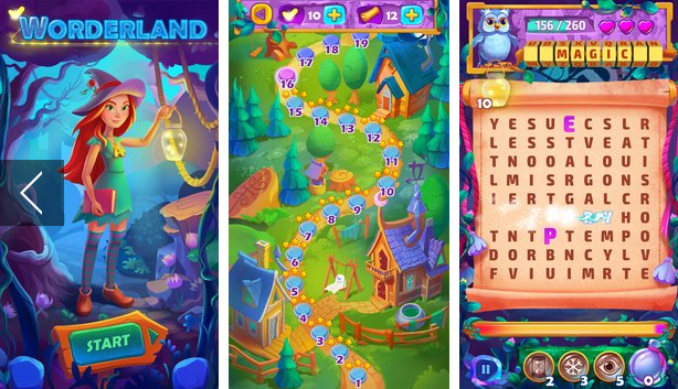 Gameplay screenshot from word search magic for Android