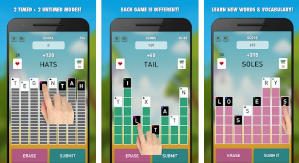 Gameplay screenshot from words and cards pro for Android