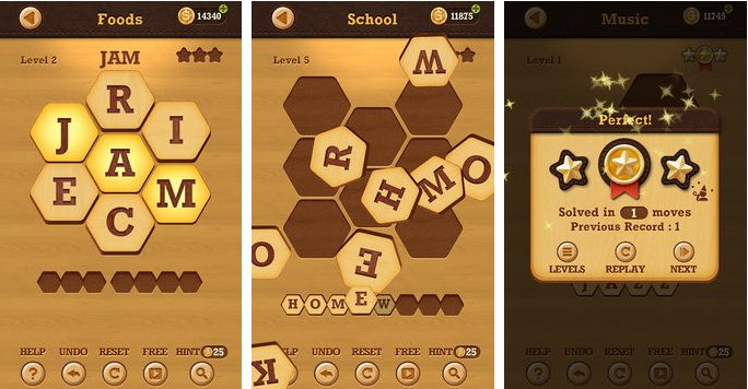 Gameplay screenshot from words crush hidden themes for Android