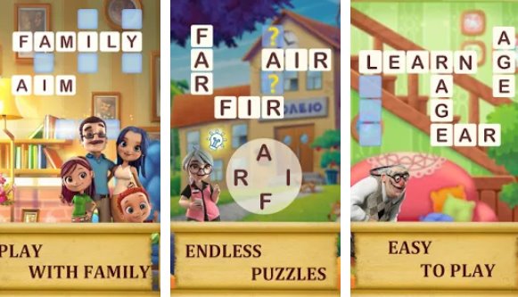 Gameplay screenshot from wordsdom best word puzzles for Android