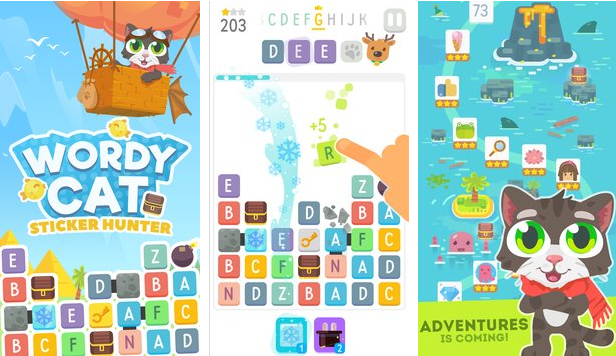 Gameplay screenshot from wordycat for Android