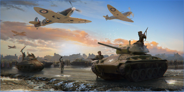 Gameplay screenshot from world at war ww2 strategy mmo for Android