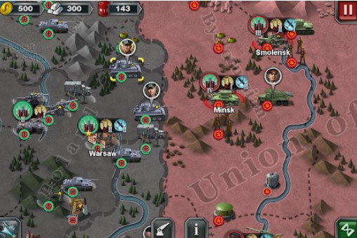 Gameplay screenshot from world conqueror 3 ww2 strategy game for Android