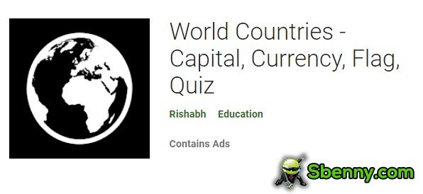 Quiz de bandera de moneda capital de países del mundo