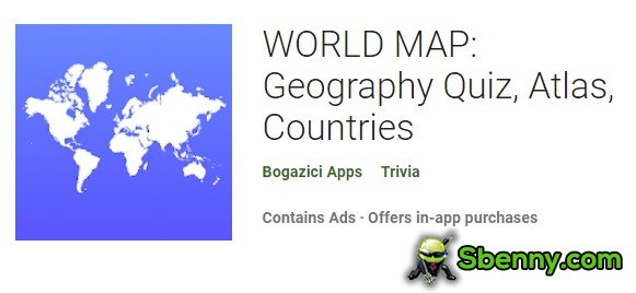 Weltkarte Geographie Quiz Atlas Länder