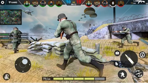 Вторая мировая война армейские игры многопользовательские военные игры fps MOD APK Android
