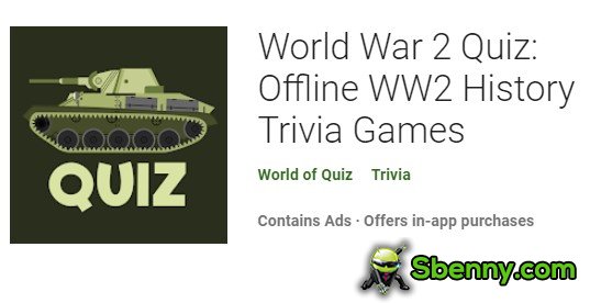 Quiz o II wojnie światowej w trybie offline gry z ciekawostkami o historii II wojny światowej
