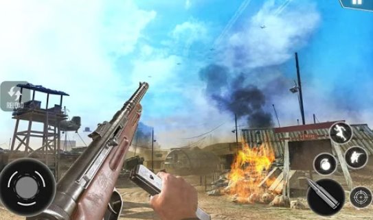 Gameplay screenshot from world war ii survival fps shooting game for Android