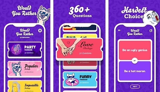 would you rather hardest choice for party game MOD APK Android