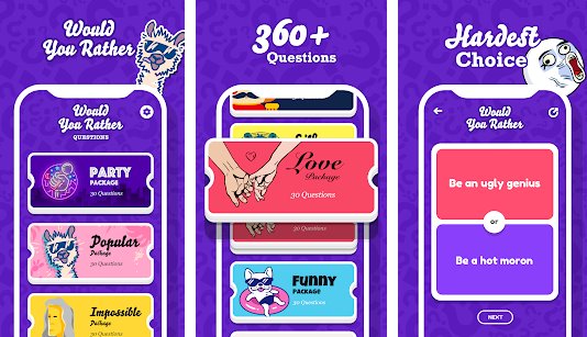 Gameplay screenshot from would you rather hardest choice for party game for Android