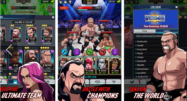Gameplay screenshot from wwe tap mania for Android