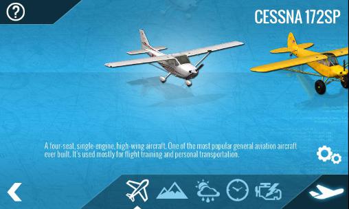 Gameplay screenshot from x plane 10 flight simulator for Android