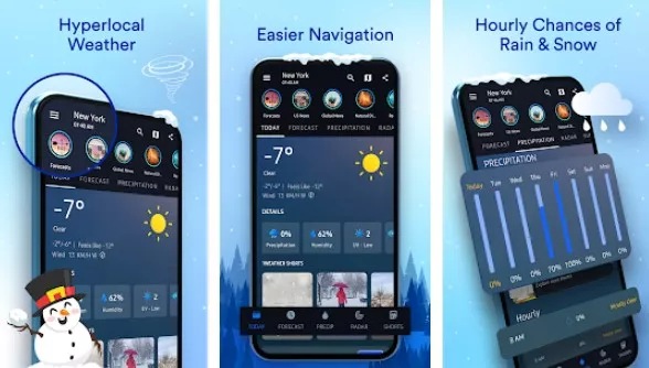 Gameplay screenshot from 1weather forecast and radar for Android