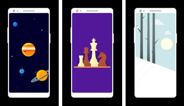 Gameplay screenshot from vectorscapes wallpaper pack for Android