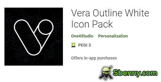 vera outline white icon pack