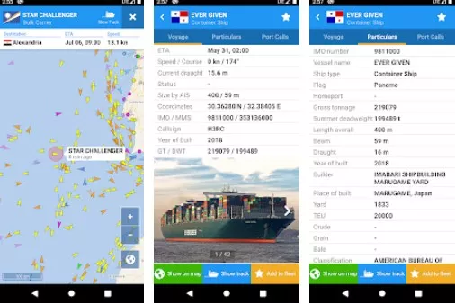 Gameplay screenshot from vesselfinder pro for Android