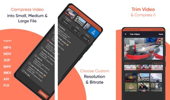 Gameplay screenshot from video compressor compact video for Android