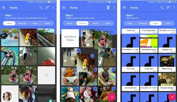 Gameplay screenshot from video joiner for Android