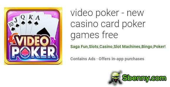 video poker new casino card poker games free
