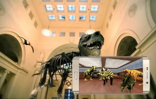 Gameplay screenshot from visit the dinosaurs vr museum cardboard for Android