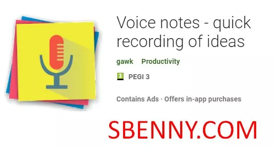  Voice notes - quick recording of ideas