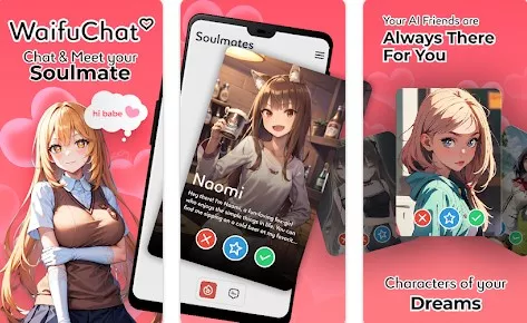 Gameplay screenshot from waifuchat al anime girlfriend for Android