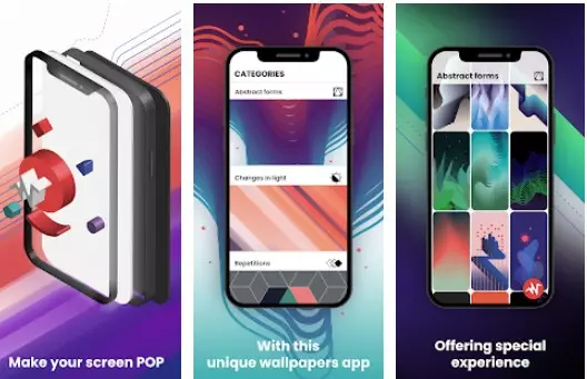 Gameplay screenshot from wallp wallpapers for Android
