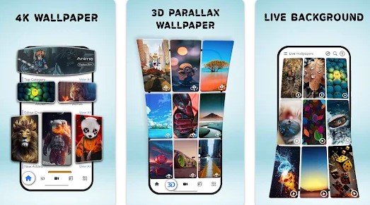 Gameplay screenshot from wallpapers hd 4k 3s and live for Android