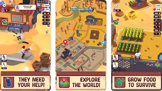 Gameplay screenshot from wasteland life survival idle for Android