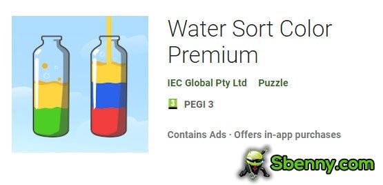 water sort color premium