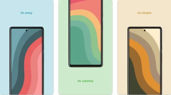 Gameplay screenshot from wavedrops wallpapers for Android
