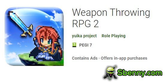 Gameplay screenshot from weapon throwing rpg for Android